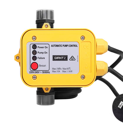 Giantz Automatic Electronic Water Pump Controller - Yellow Tristar Online