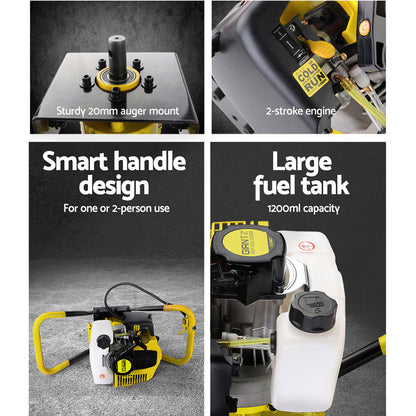Giantz Post Hole Digger Only Engine 80CC Petrol Motor Diggers Earth Auger Tristar Online