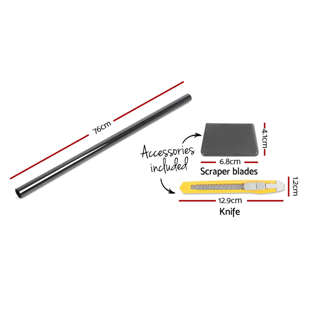 Giantz Window Tint Film Black Commercial Car Auto House Glass 76cm X 7m VLT 5% Tristar Online