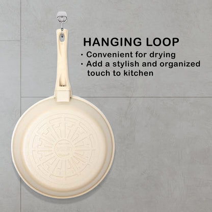 Giorno Felice 28cm Beige IH Frypan Ceramic Non-Stick Frying Pan Induction Tristar Online