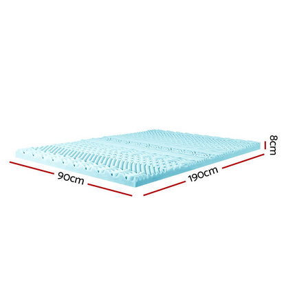 Giselle Bedding 11-zone Memory Foam Mattress Topper 8cm - Single Tristar Online