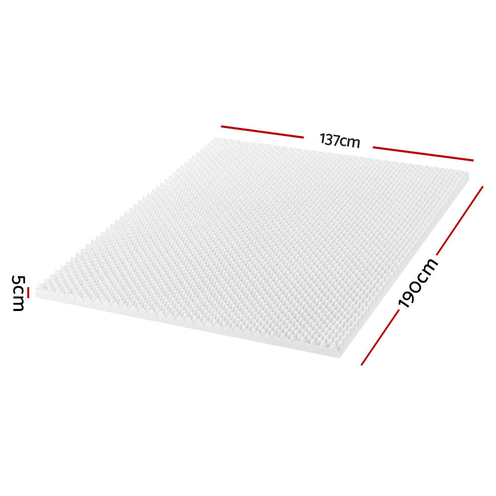 Giselle Bedding Memory Foam Mattress Topper Egg Crate 5cm Double Tristar Online
