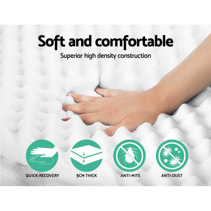 Giselle Bedding Memory Foam Mattress Topper Egg Crate 5cm Double Tristar Online