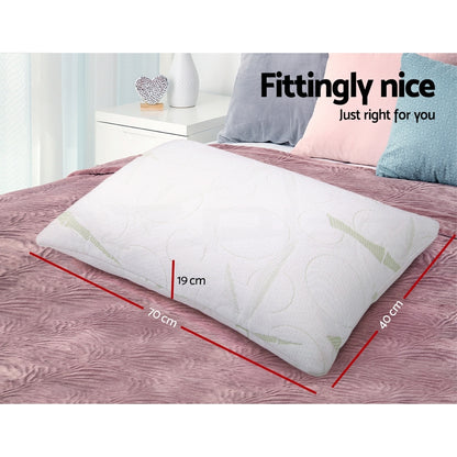 Giselle Bedding Set of 2 Bamboo Pillow with Memory Foam Tristar Online