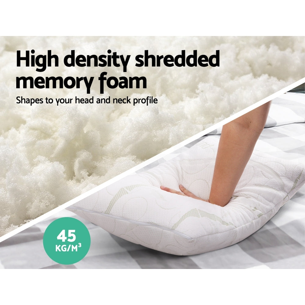 Giselle Bedding Set of 2 Bamboo Pillow with Memory Foam Tristar Online