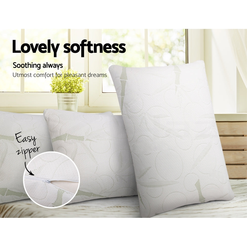 Giselle Bedding Set of 2 Bamboo Pillow with Memory Foam Tristar Online