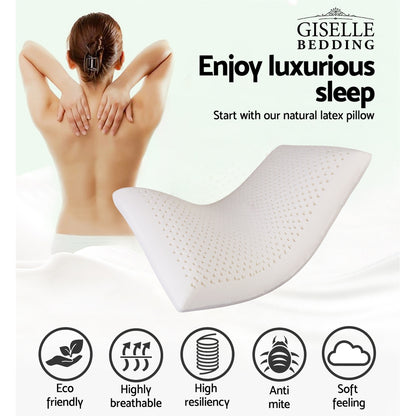 Giselle Bedding Set of 2 Natural Latex Pillow Tristar Online