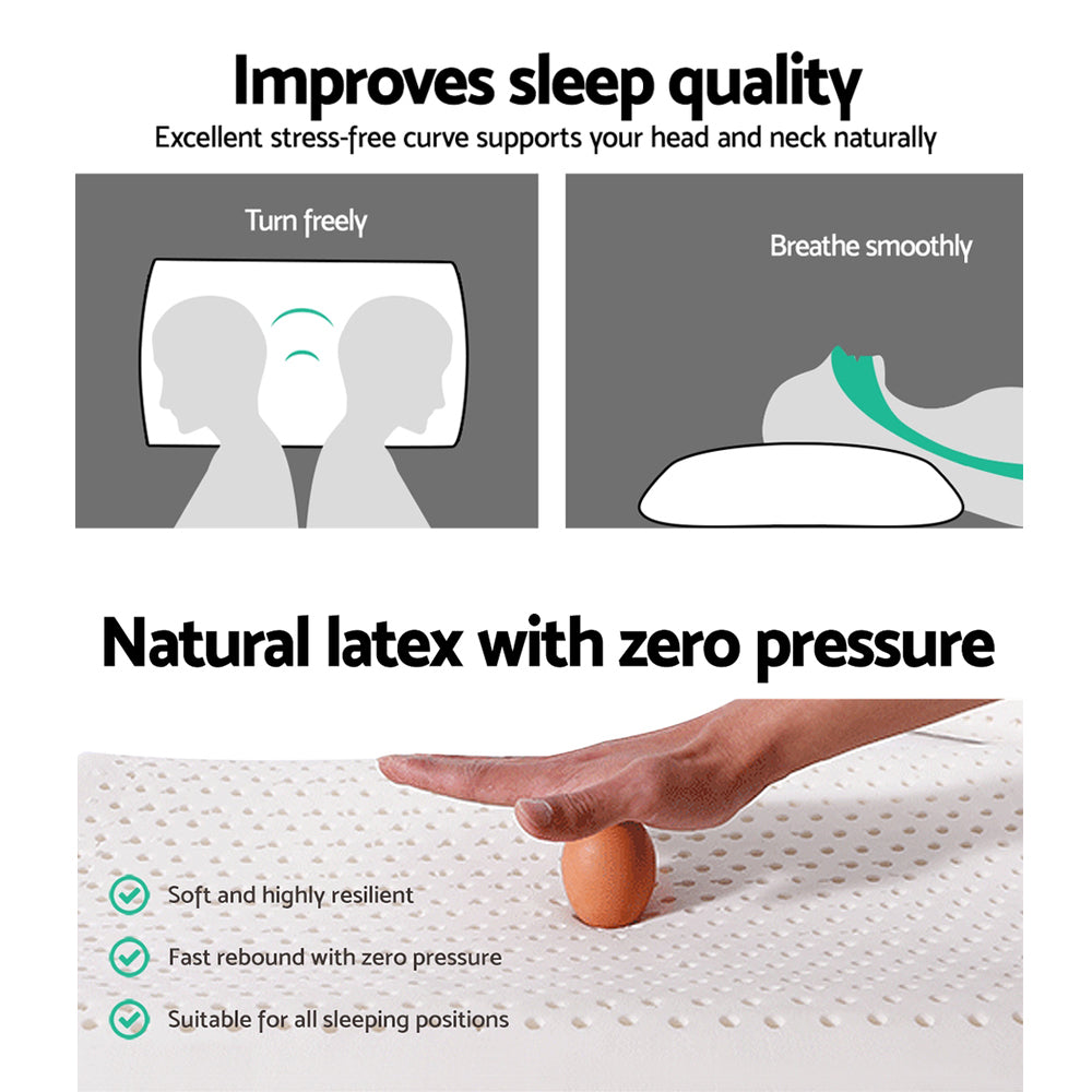 Giselle Bedding Set of 2 Natural Latex Pillow Tristar Online