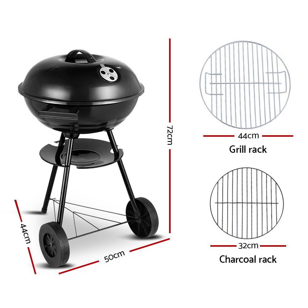 Grillz Charcoal BBQ Smoker Drill Outdoor Camping Patio Barbeque Steel Oven Tristar Online