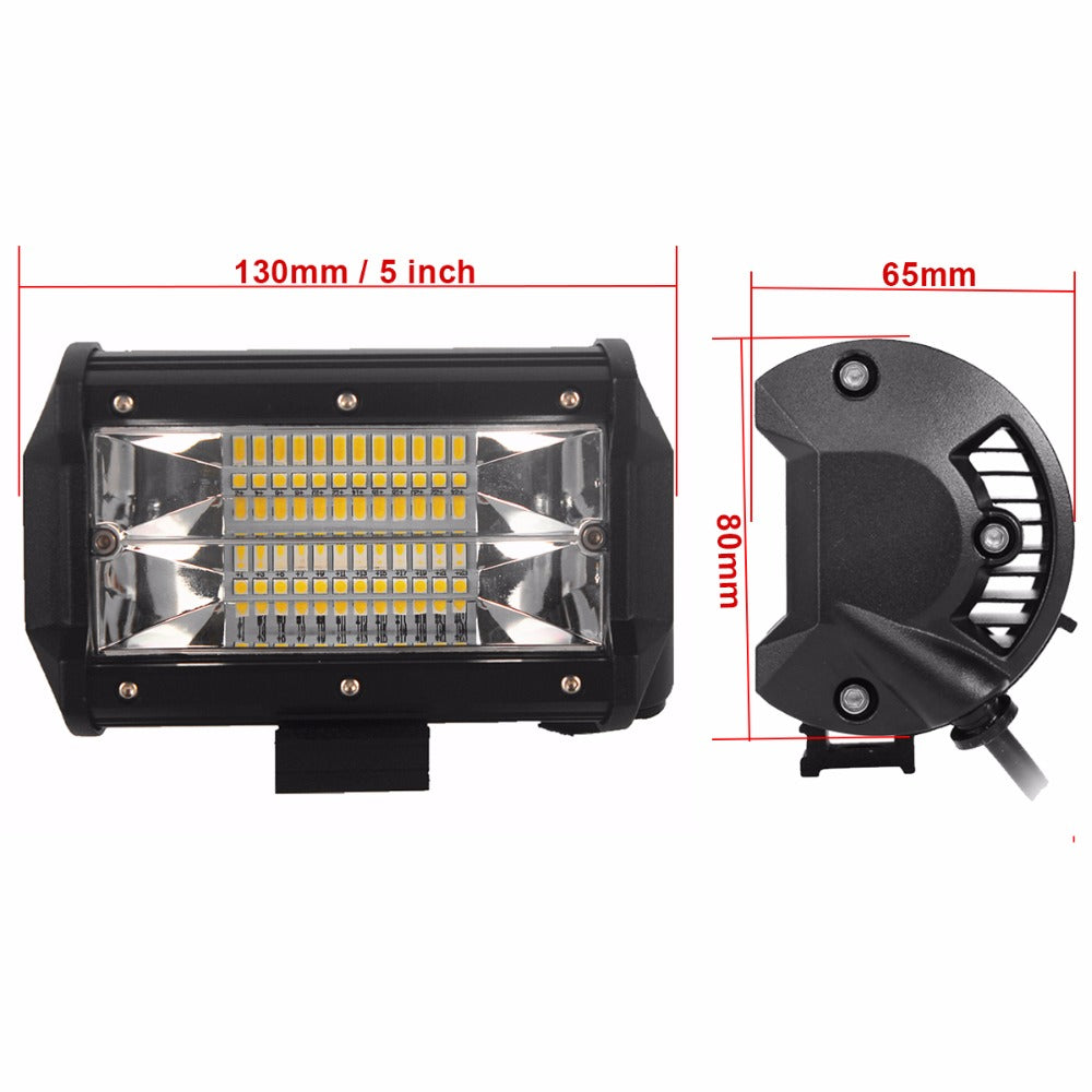 2x 5inch Flood LED Light Bar Offroad Boat Work Driving Fog Lamp Truck Scene 4x4 Tristar Online