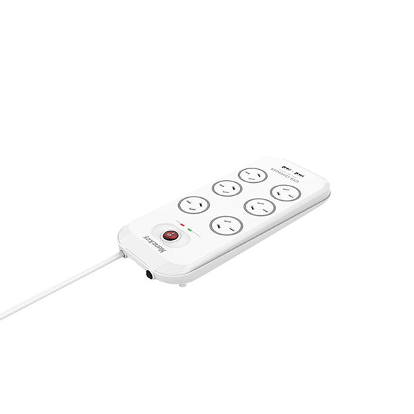Huntkey 6-Outlet Surge Protector with 2 USB Charging Outlets (SAC607) Tristar Online