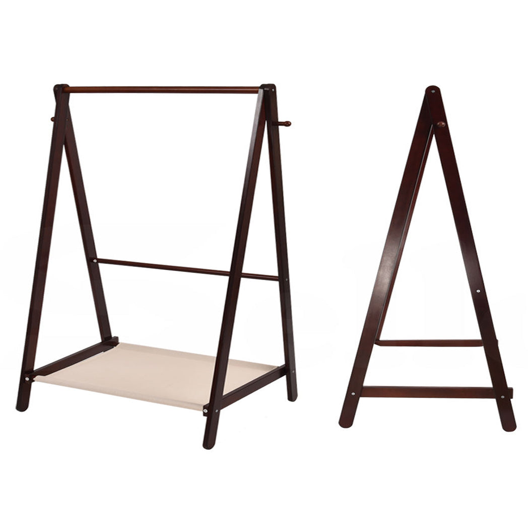 Levede Clothes Stand Garment Dyring Rack Hanger Organiser Wooden Free Standing Tristar Online