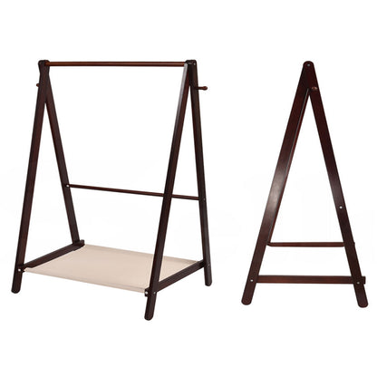 Levede Clothes Stand Garment Dyring Rack Hanger Organiser Wooden Free Standing Tristar Online