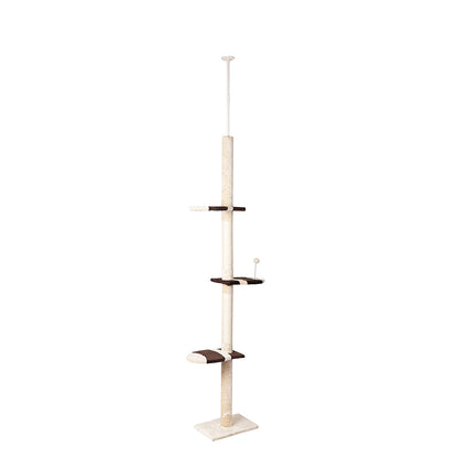 PaWz Cat Scratching Post Tree Condo Furniture Scratcher Tower 228-288 High Cream Tristar Online