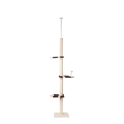 PaWz Cat Scratching Post Tree Condo Furniture Scratcher Tower 228-288 High Cream Tristar Online