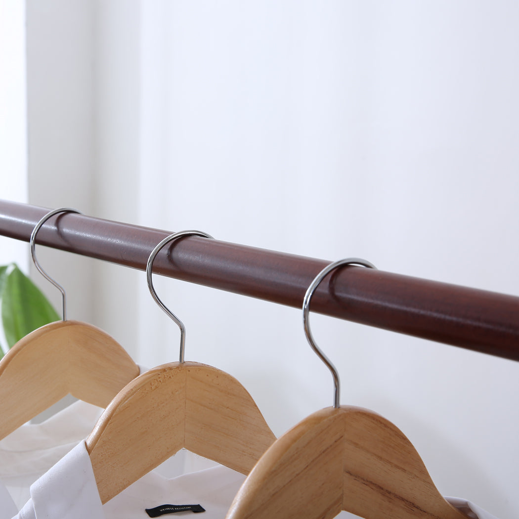 Levede Clothes Stand Garment Dyring Rack Hanger Organiser Wooden Free Standing Tristar Online