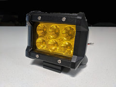 2x 4inch Flood LED Light Bar Offroad Boat Work Driving Fog Lamp Truck Yellow Tristar Online