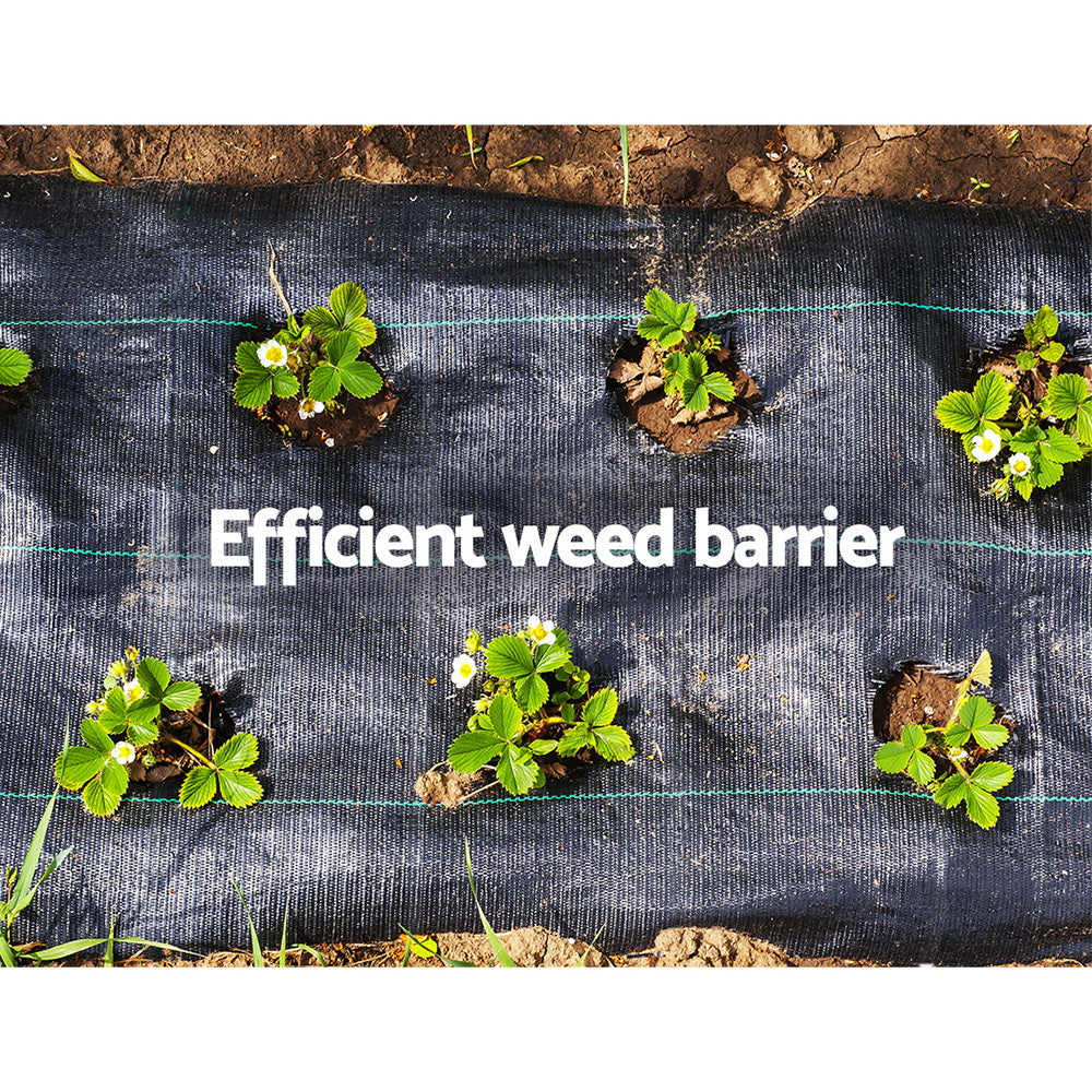 Instahut 0.915m x 50m Weedmat Weed Control Mat Woven Fabric Gardening Plant Tristar Online