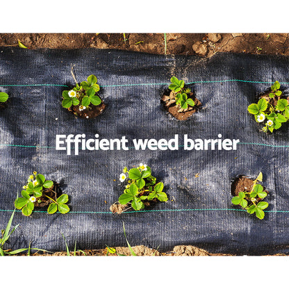 Instahut 0.915m x 50m Weedmat Weed Control Mat Woven Fabric Gardening Plant Tristar Online