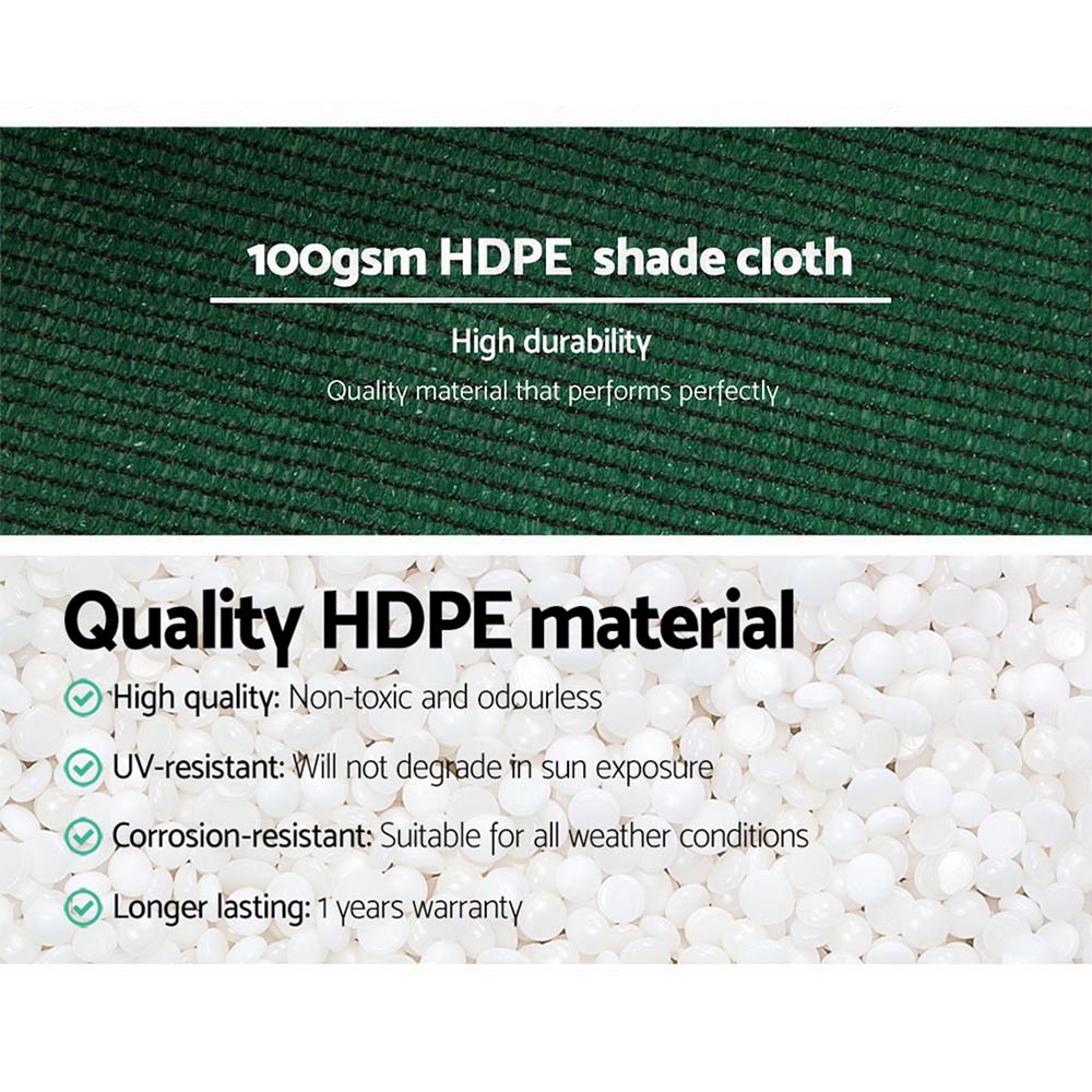 Instahut 50% Sun Shade Cloth Shadecloth Sail Roll Mesh Outdoor 100gsm 1.83x20m Tristar Online