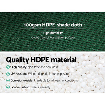Instahut 50% Sun Shade Cloth Shadecloth Sail Roll Mesh Outdoor 100gsm 1.83x20m Tristar Online