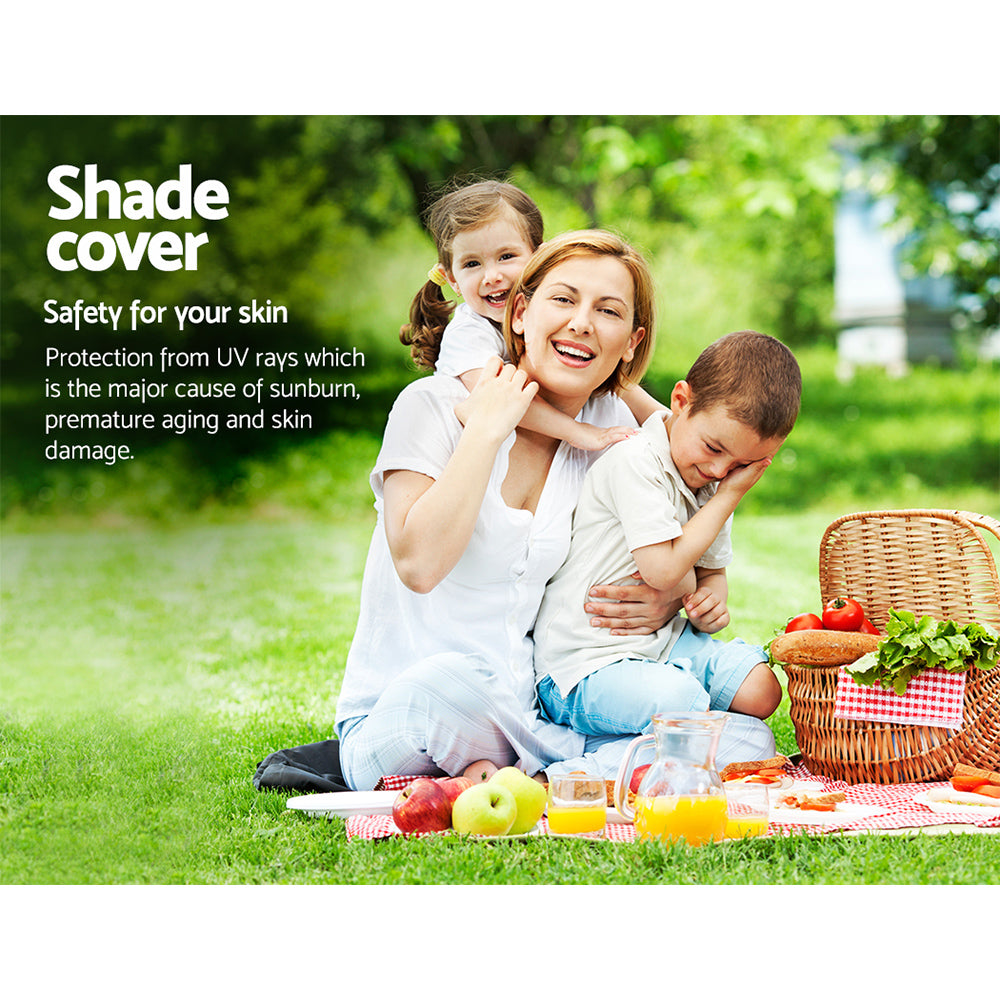 Instahut Shade Sail 3x6m Rectangle 185GSM 95% Sand Shade Cloth Tristar Online