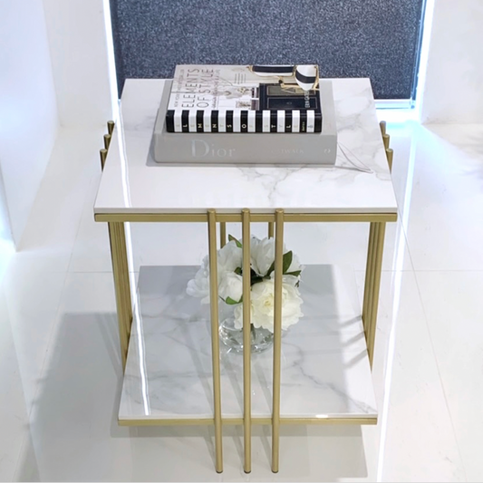 Interior Ave - Milano Gold Square Side Table Tristar Online