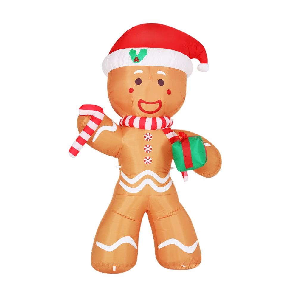 Jingle Jollys Christmas Inflatable Bear Doll 2.4M Outdoor Decorations Lights Tristar Online