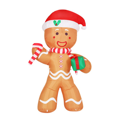 Jingle Jollys Christmas Inflatable Bear Doll 2.4M Outdoor Decorations Lights Tristar Online