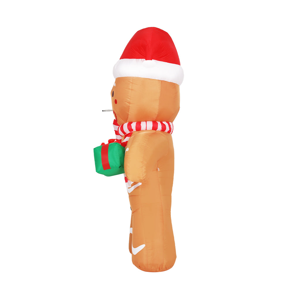 Jingle Jollys Christmas Inflatable Bear Doll 2.4M Outdoor Decorations Lights Tristar Online