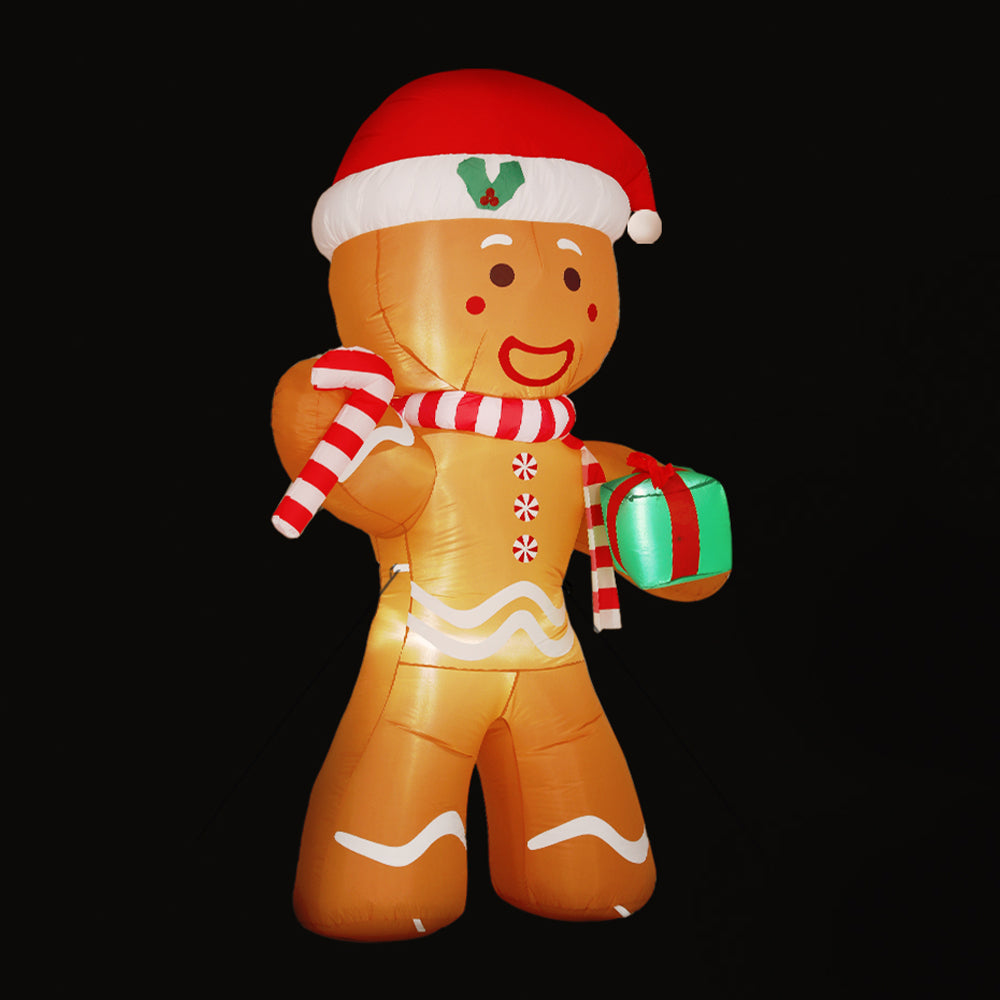 Jingle Jollys Christmas Inflatable Bear Doll 2.4M Outdoor Decorations Lights Tristar Online