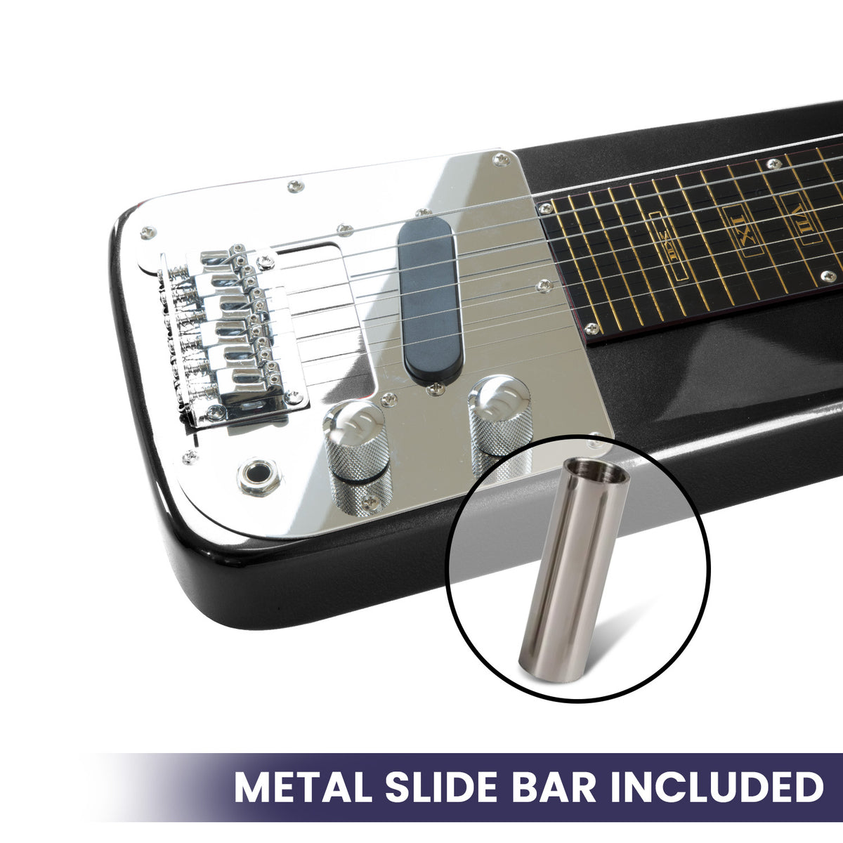 Karrera 29in 6-String Lap Steel Hawaiian Guitar - Black Tristar Online