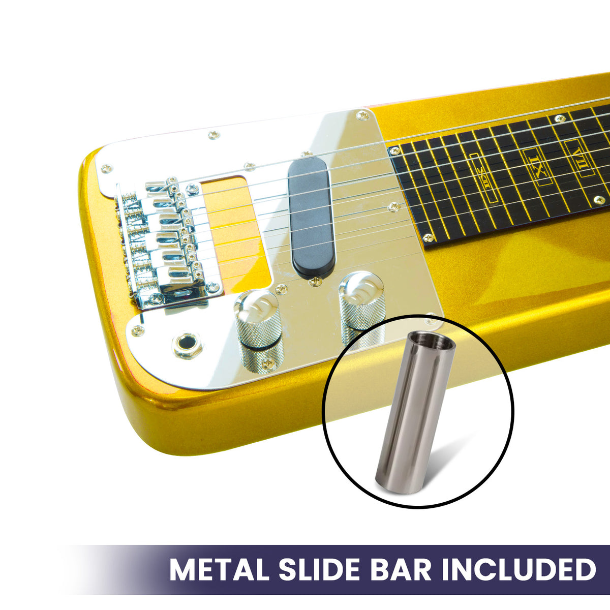 Karrera 29in 6-String Lap Steel Hawaiian Guitar - Metallic Gold Tristar Online