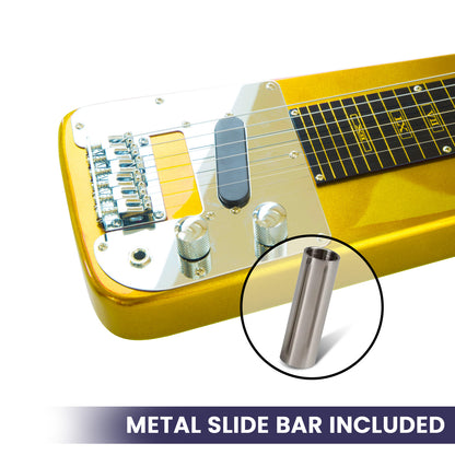 Karrera 29in 6-String Lap Steel Hawaiian Guitar - Metallic Gold Tristar Online