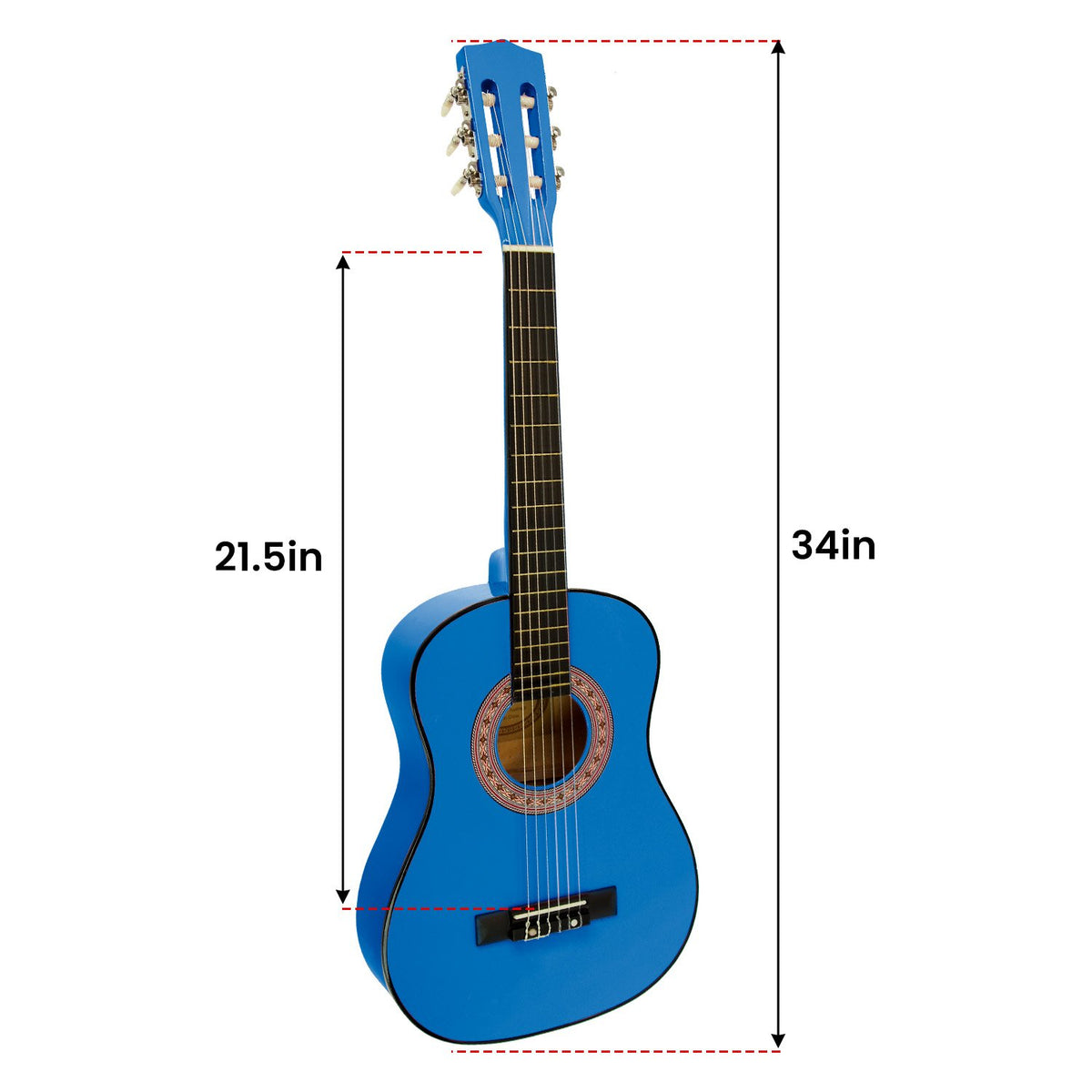 Karrera 34in Acoustic Children no cut Guitar - Blue Tristar Online