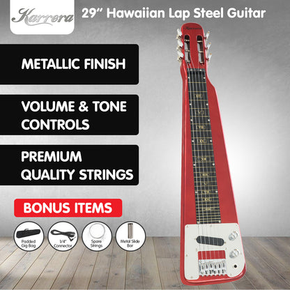 Karrera 6-String Steel Lap Guitar - Metallic Red Tristar Online