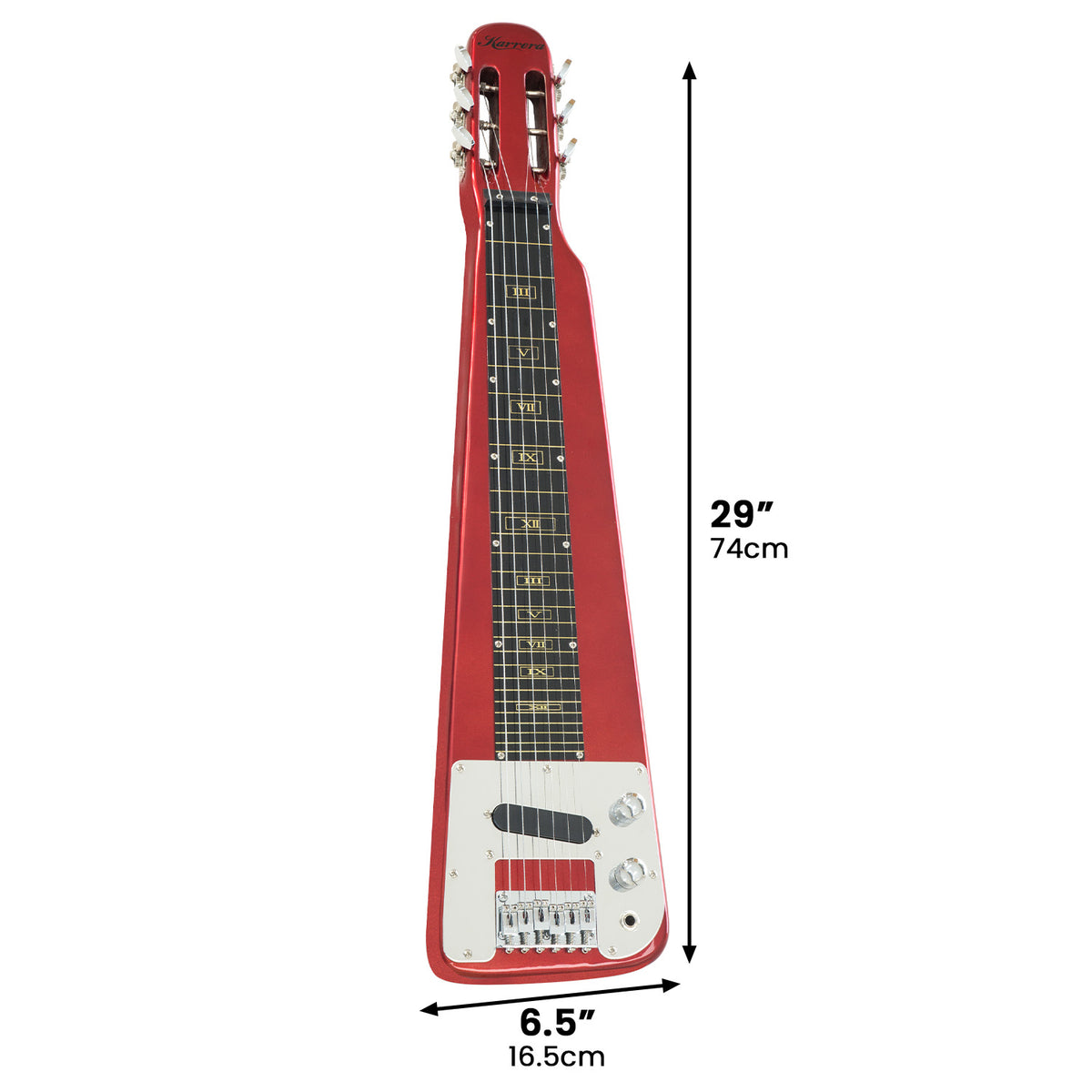Karrera 6-String Steel Lap Guitar - Metallic Red Tristar Online