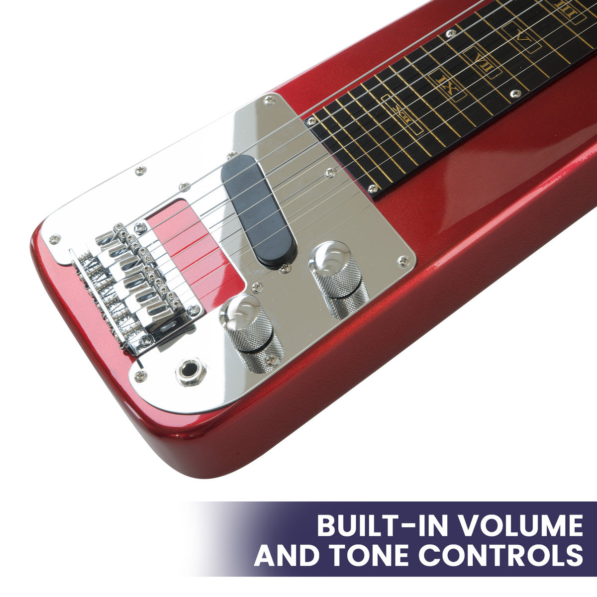 Karrera 6-String Steel Lap Guitar - Metallic Red Tristar Online