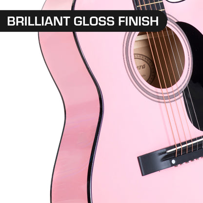 Karrera Acoustic Cutaway 40in Guitar - Pink Tristar Online