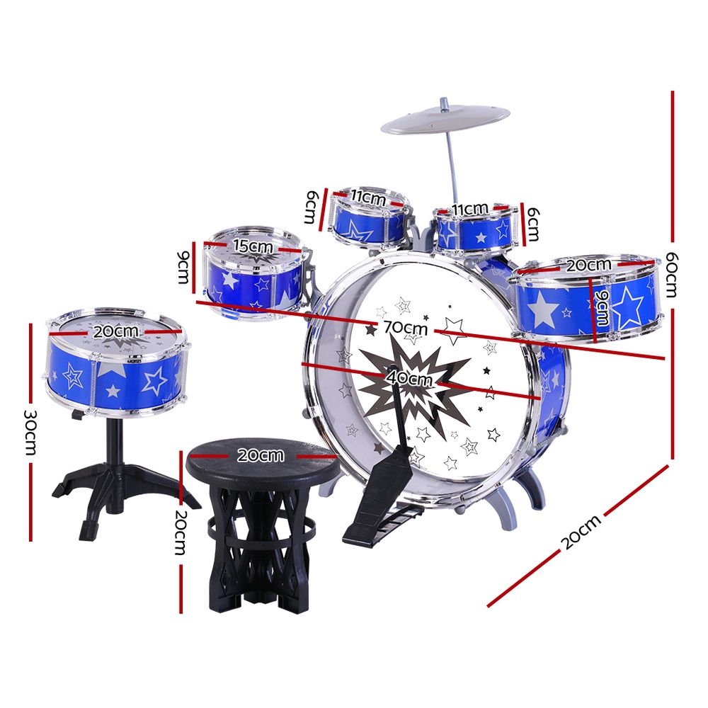Keezi 11 Piece Kids Drum Set Tristar Online