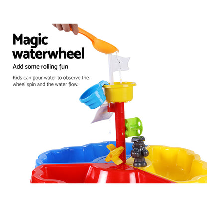 Keezi Kids Beach Sand and Water Sandpit Outdoor Table Childrens Bath Toys Tristar Online