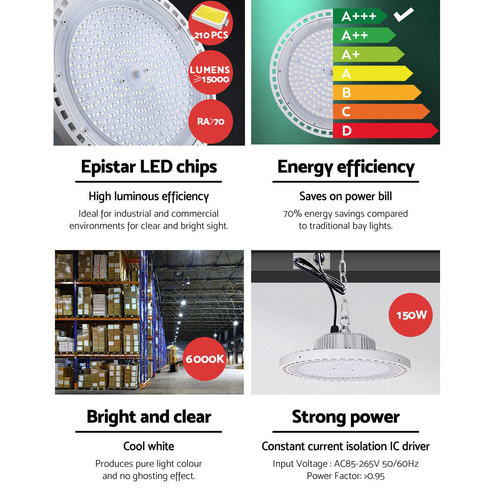 Leier LED High Bay Lights Light 150W Industrial Workshop Warehouse Gym WH Tristar Online