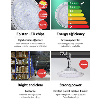 Leier LED High Bay Lights Light 150W Industrial Workshop Warehouse Gym WH Tristar Online