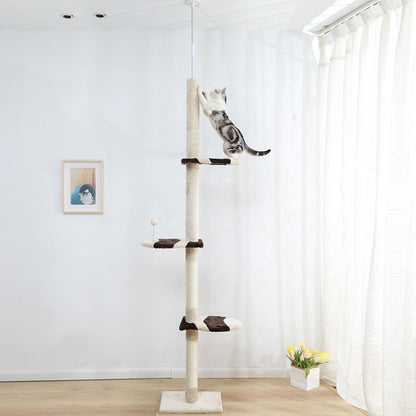 PaWz Cat Scratching Post Tree Condo Furniture Scratcher Tower 228-288 High Cream Tristar Online