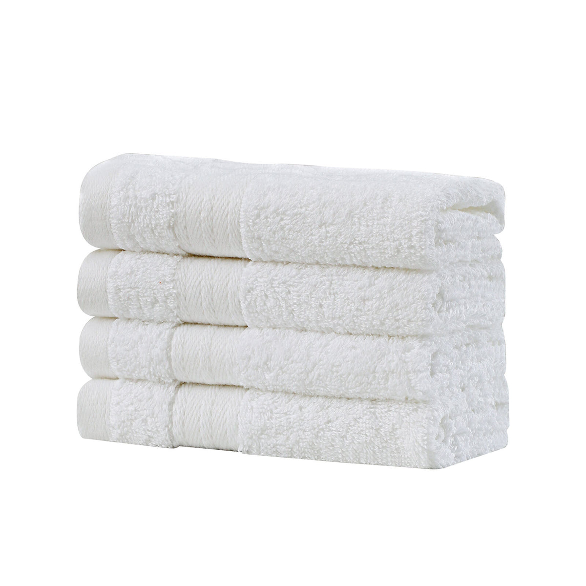 Linenland Bath Towel Set - 4 Piece Cotton Washcloths - White Tristar Online