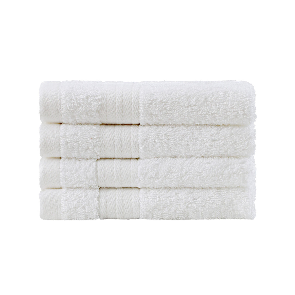 Linenland Bath Towel Set - 4 Piece Cotton Washcloths - White Tristar Online