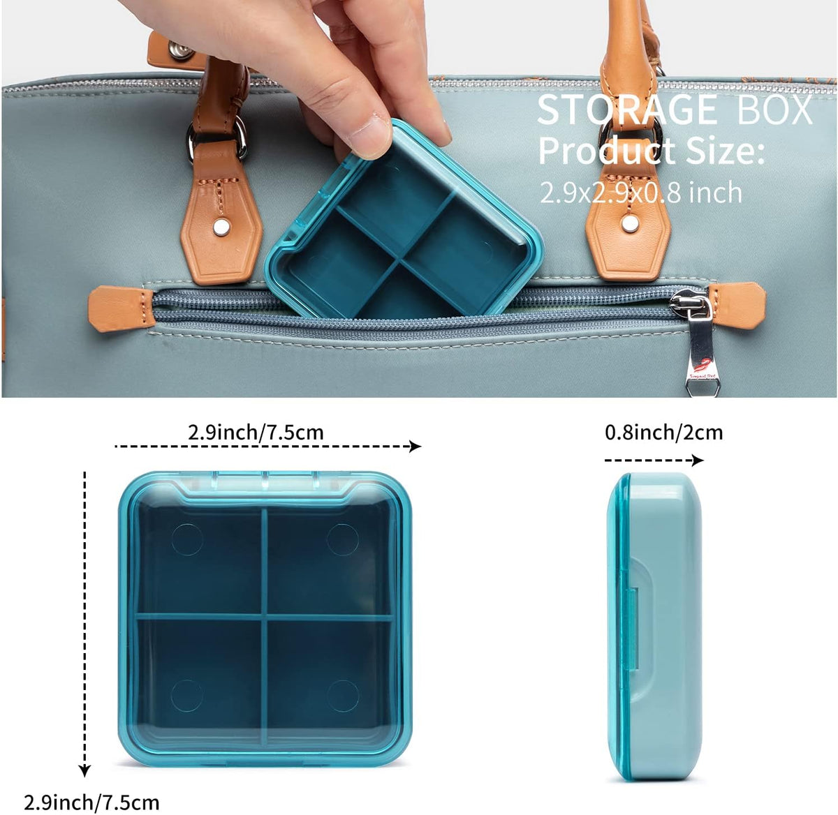 Locking Combination Medicine Box (Blue/Medium) Tristar Online