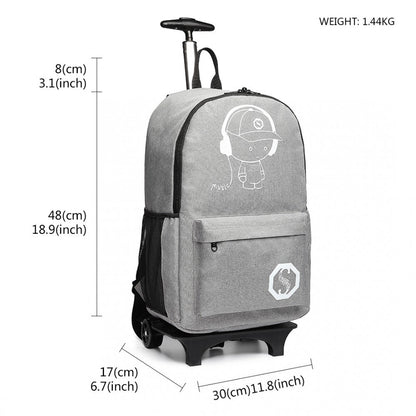 Luminous School Bags For Kids, College Bags For Boys & Girls Students With Waterproof USB Luminous