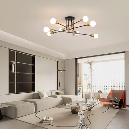 Modern Black Gold Ceiling Light 8 Lights Tristar Online