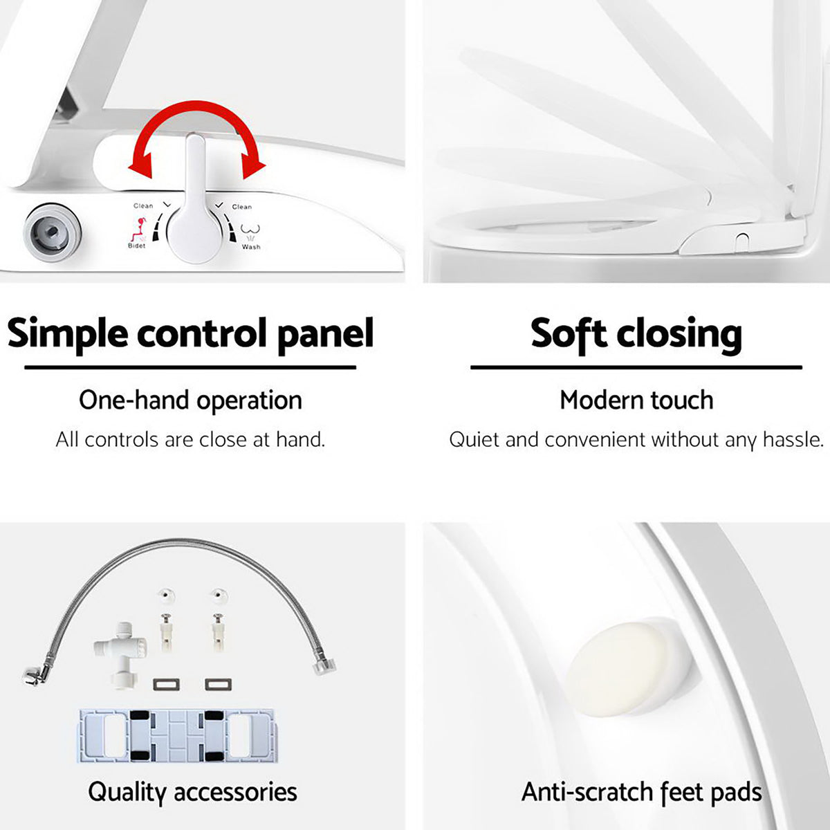 Non Electric Bidet Toilet Seat Bathroom  - White Tristar Online